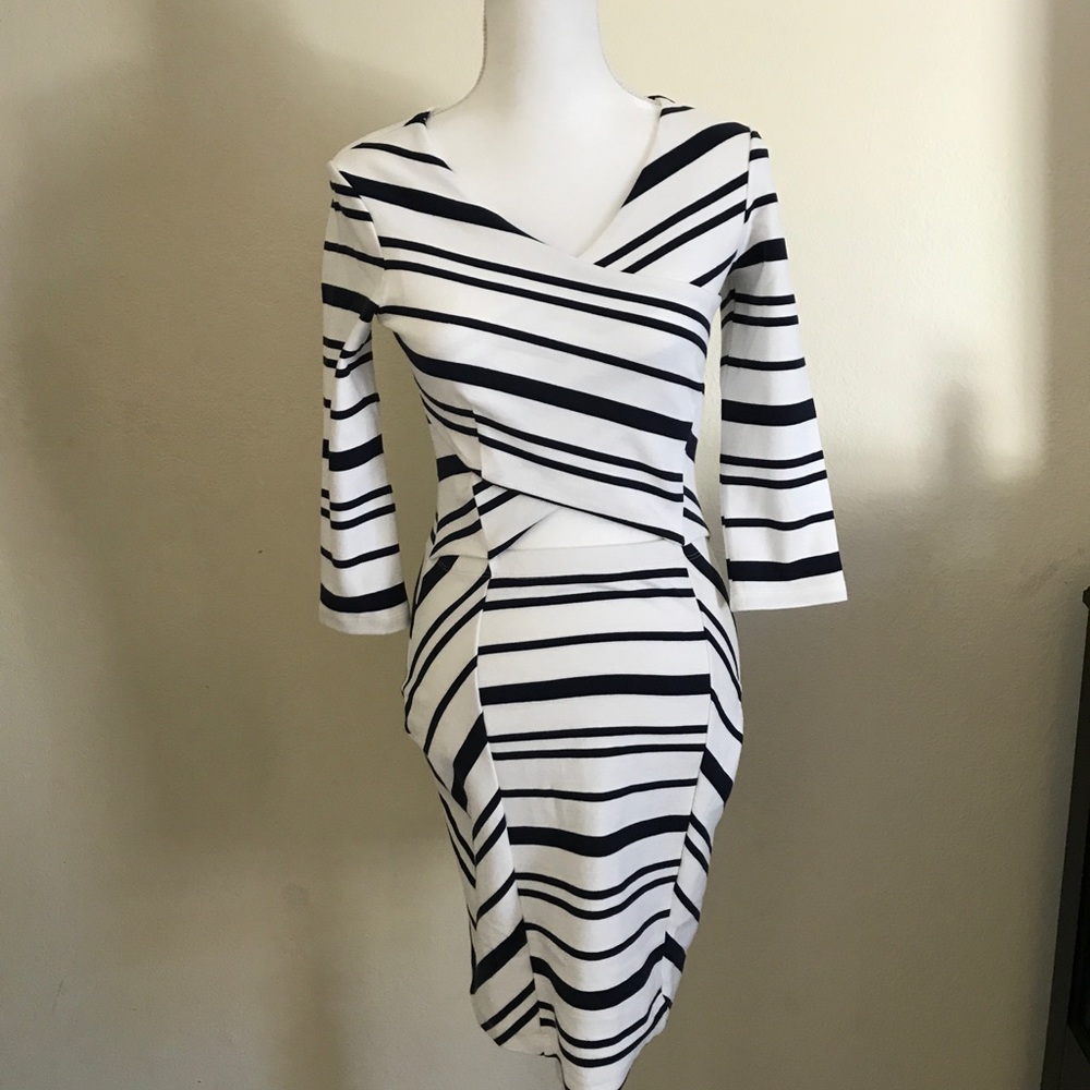 NWT Ella Moss Blue and White Cut Out Dress SZ S